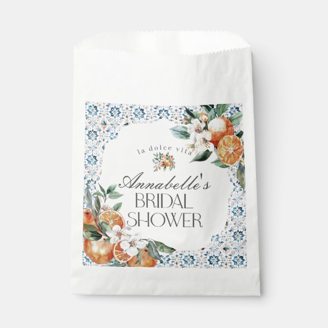 Bolsa De Papel Tile Tile Toscana Bridal Shower Dessert (Anverso)