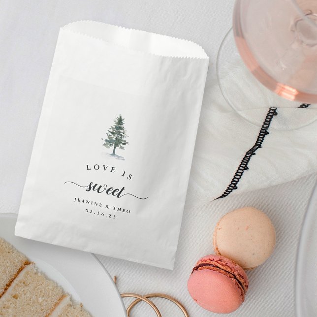 Bolsa De Papel Timber Grove | Boda "El amor es dulce" (Subido por el creador)