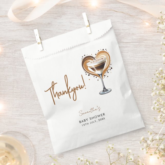 Bolsa De Papel Tini One Espresso Martini Baby Shower (Cortado)