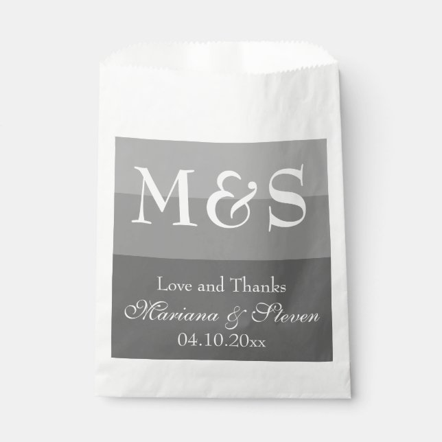 Bolsa De Papel Tinta gris moderna script (Anverso)