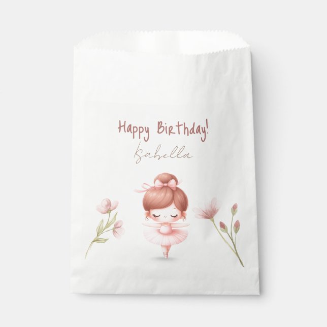 Bolsa De Papel Tiny Twirls – Ballerina  (Anverso)
