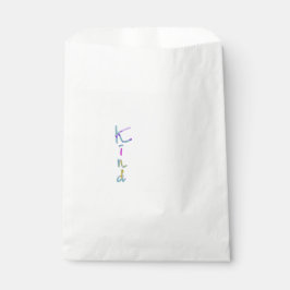 Bolsa De Papel Tipografía artística KIND colorida e inspiradora