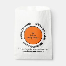 Bolsa De Papel Típografía aterradora Halloween feliz moderno
