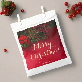 Bolsa De Papel Tipografía de escritura moderna navidad de moras r