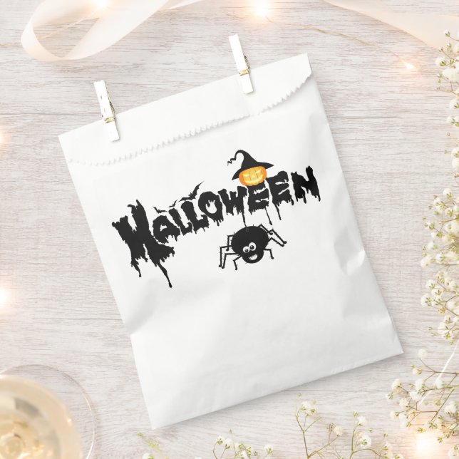 Bolsa De Papel Tipografía de Halloween (Cortado)