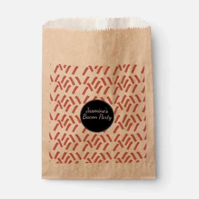 Bolsa De Papel Tiras de Tocino Todo lo que Pueda Comer Cumpleaños (Anverso)