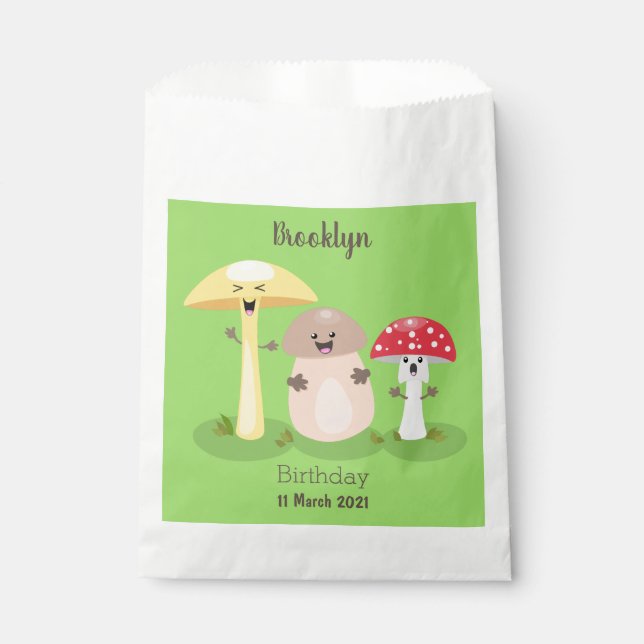 Bolsa De Papel Toadstool de hongos de hongo de kawaii (Anverso)
