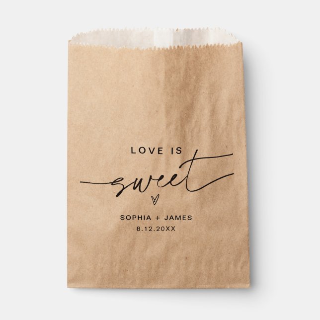 Bolsa De Papel TODO EL AMOR es dulce Boda (Anverso)
