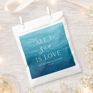 Bolsa De Papel Todo lo que veo es amor Océano Playa Fiesta de Des