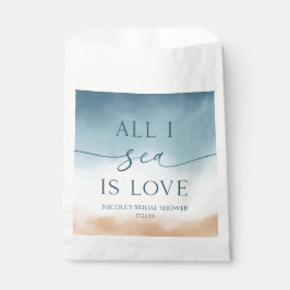 Bolsa De Papel Todo lo que veo es amor Océano Playa Orilla Desped