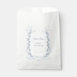 Bolsa De Papel Toile de Jouy Baby Shower Blue Chinoiserie