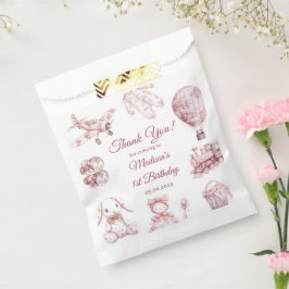 Bolsa De Papel Toile De Jouy Blue Birthday Party