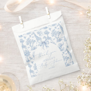 Bolsa De Papel Toile de Jouy Safari Bebé ducha Bienvenida