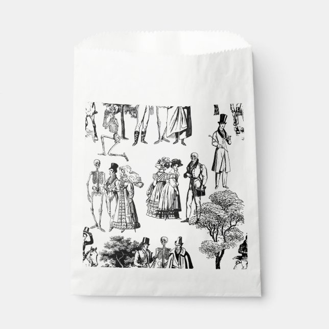 Bolsa De Papel toile macabre halloween regency skeletage (Anverso)