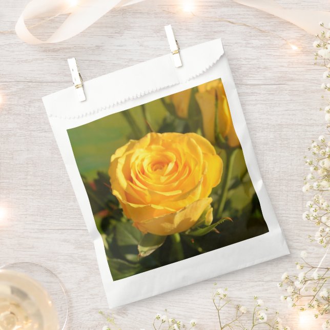 Bolsa De Papel Tómate tiempo para oler la rosa amarilla (Cortado)