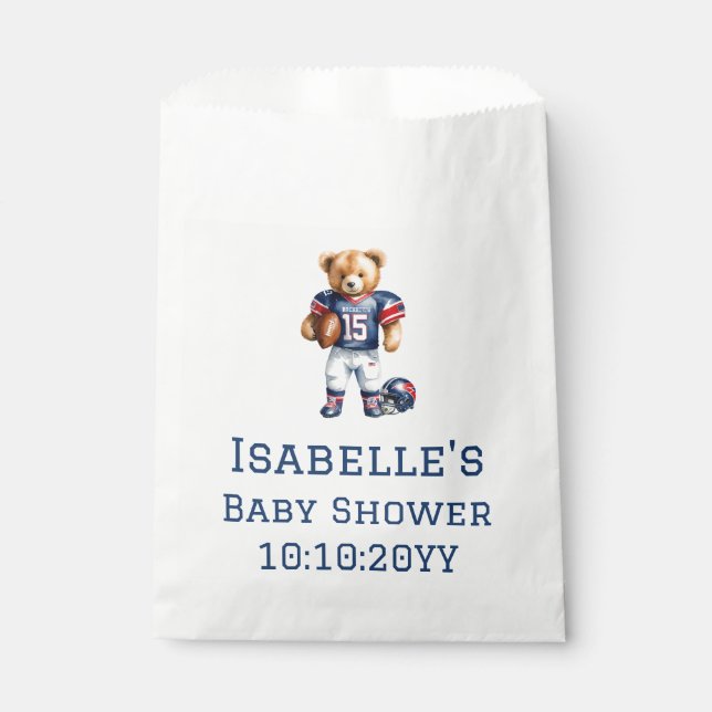 Bolsa De Papel Torneo de Teddy Bear Baby Shower (Anverso)