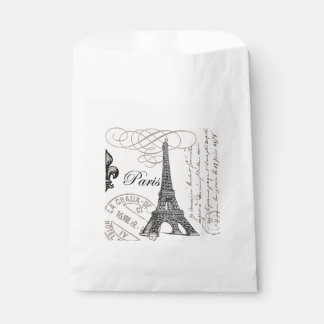 BOLSA DE PAPEL TORRE EIFFEL DE VINTAGE MODERNA