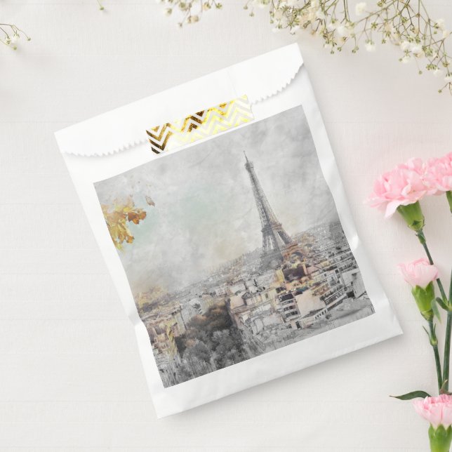 Bolsa De Papel Torre Eiffel París Francia Regalo de Boda (Sellado)