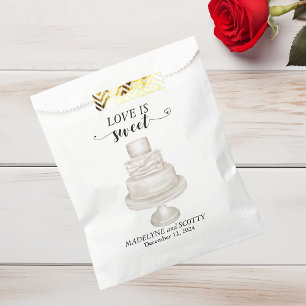 Bolsa De Papel Torta de boda El amor es dulce 