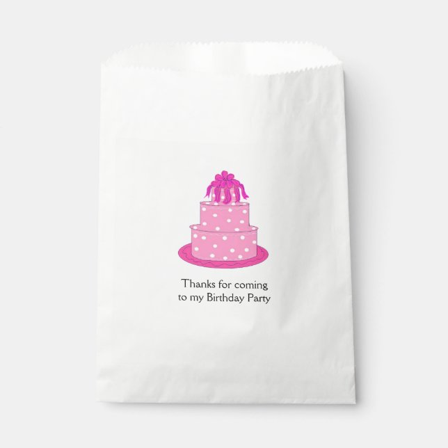 Bolsa De Papel Torta de boda rosa (Anverso)