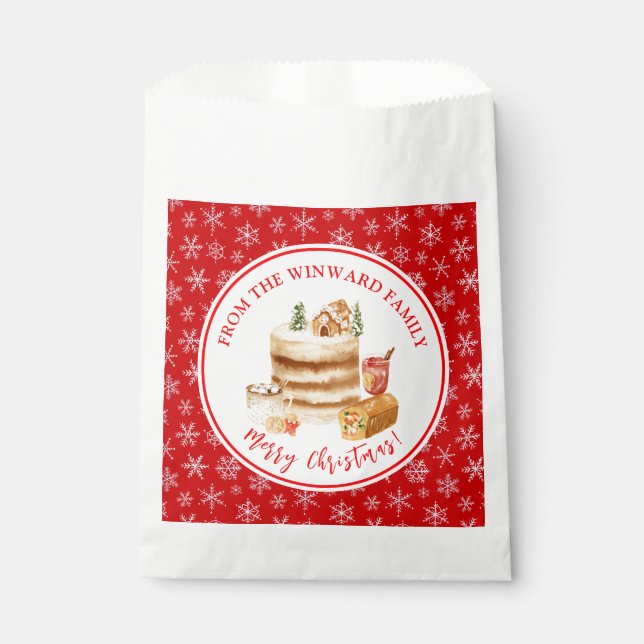 Bolsa De Papel Torta De Navidad Para Repostería Navideña (Anverso)