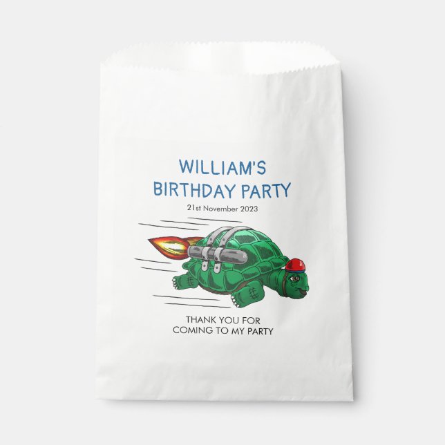 Bolsa De Papel Tortuga Cohete (Anverso)
