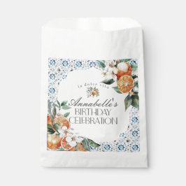 Bolsa De Papel Toscana Tile Citrus Naranja Nacimiento postre
