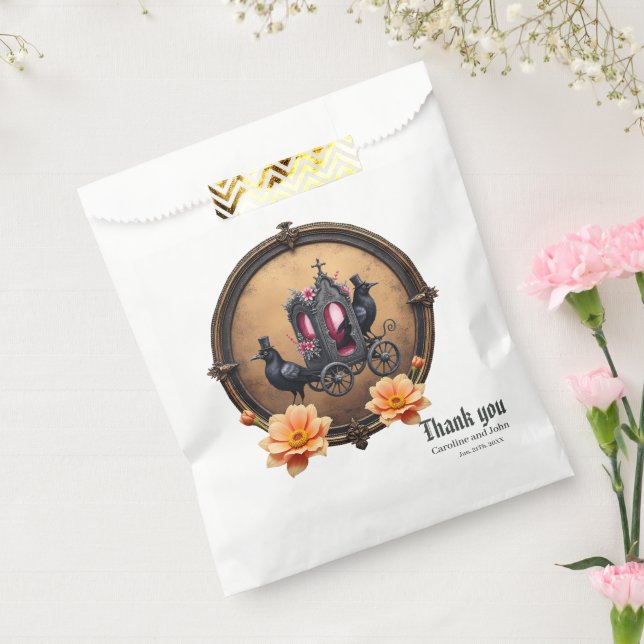 Bolsa De Papel Transporte gótico con Ravens y Rosas (Sellado)