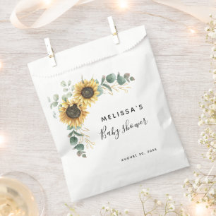 Bolsa De Papel Tratamientos Baby Shower de Eucaliptus de Girasol