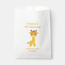 Bolsa De Papel Tratamientos de cumpleaños de jirafa