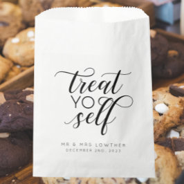 Bolsa De Papel Trate Tu Autocaligrafía Estilo Bolsas de Favor de 