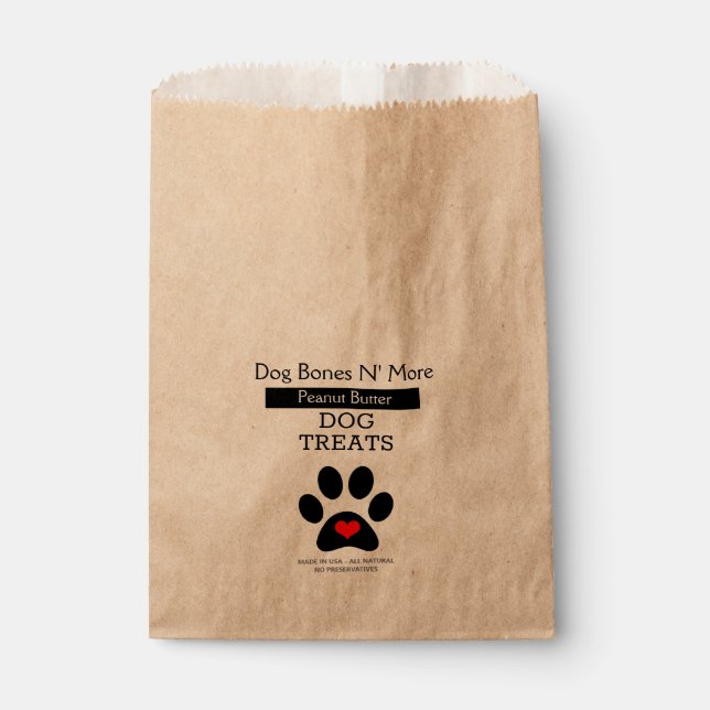 Bolsa De Papel Trato de perro casero (Anverso)