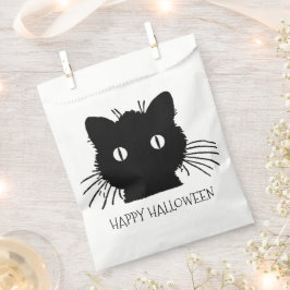 Bolsa De Papel Tratos de Halloween para Gatos Negros