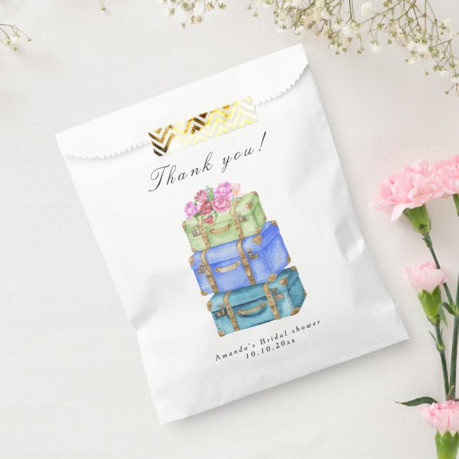 Bolsa De Papel Traveling from Miss to Mrs Bridal Shower (Sellado)