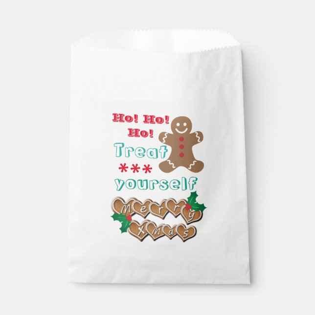 Bolsa De Papel "Treat Yourself" Gingerbread Man  (Anverso)