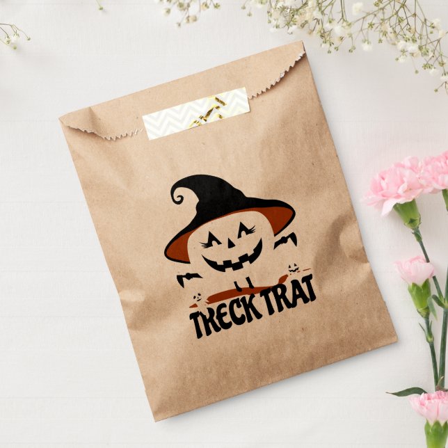 Bolsa De Papel Treck Trat Pumpkin Sonriente (Sellado)