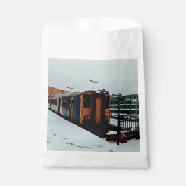 Bolsa De Papel Tren amarillo y azul