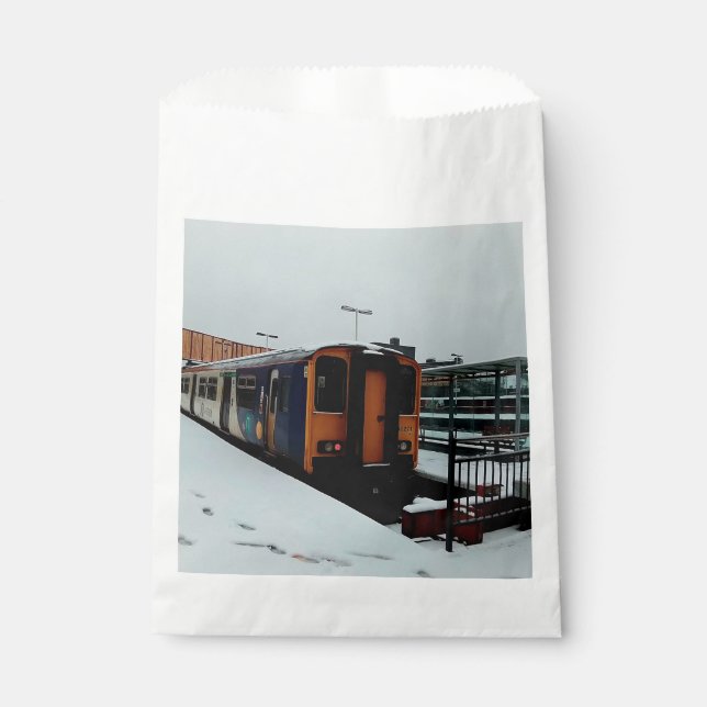 Bolsa De Papel Tren amarillo y azul (Anverso)