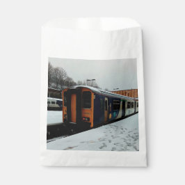 Bolsa De Papel Tren azul y amarillo