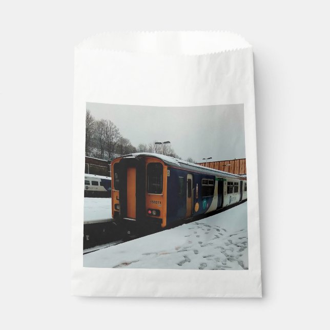 Bolsa De Papel Tren azul y amarillo (Anverso)