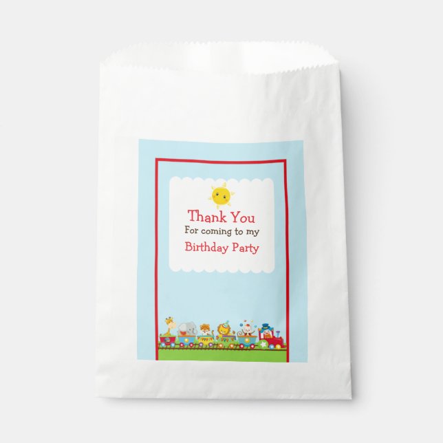 Bolsa De Papel Tren de circo animal (Anverso)