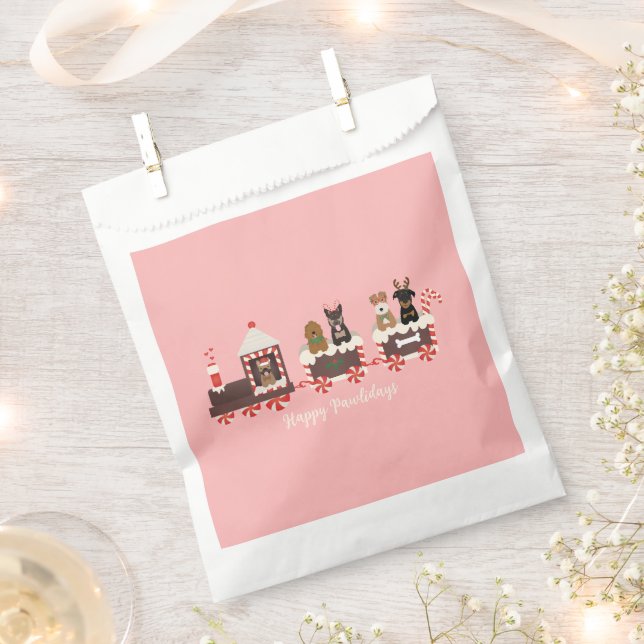 Bolsa De Papel Tren navideño navideño feliz de los Navidades de p (Cortado)