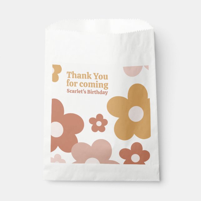 Bolsa De Papel Trendy Boho Daisies (Anverso)