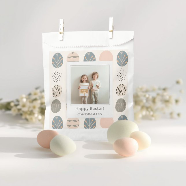 Bolsa De Papel Trendy Pastel Easter Photo | Personalized (Subido por el creador)
