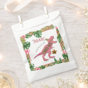 Bolsa De Papel Tres Rex Dinosaurio Tercer Cumpleaños