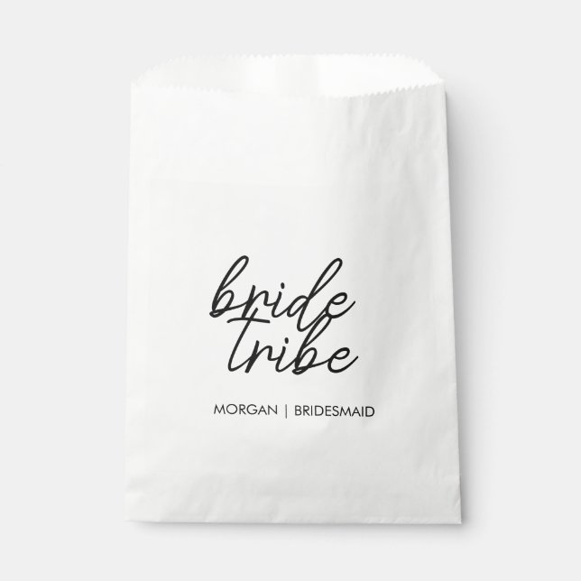 Bolsa De Papel Tribuna de novias | Bachelorette Bridesmaid Modern (Anverso)