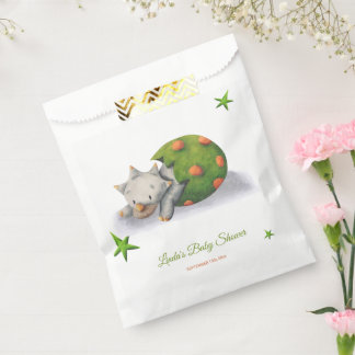 Bolsa De Papel Triceratops Dinosaurio Hatching Neutral Baby Showe
