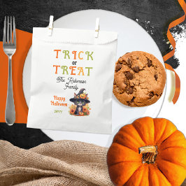 Bolsa De Papel Trick de foto de Gorra de bruja de gato lindo o tr