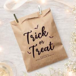 Bolsa De Papel Trick o Bats de rayas moradas y negras