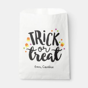 Bolsa De Papel Trick o Trek Halloween Candy Corn Cute Fiesta